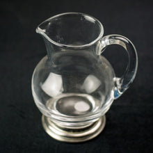 Load image into Gallery viewer, Glass and Pewter Pitcher, Handcrafted in Italy, Half Liter
