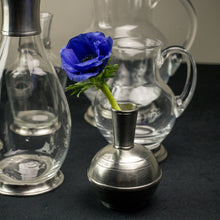 Load image into Gallery viewer, Glass and Pewter Pitcher, Handcrafted in Italy, Half Liter
