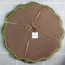 Load image into Gallery viewer, Rustic Piped Oxford Placemets, Set of 4
