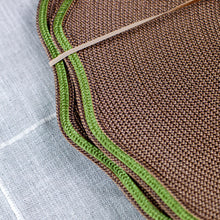 Load image into Gallery viewer, Rustic Piped Oxford Placemets, Set of 4
