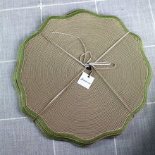 Load image into Gallery viewer, Rustic Piped Oxford Placemets, Set of 4
