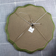 Load image into Gallery viewer, Rustic Piped Oxford Placemets, Set of 4
