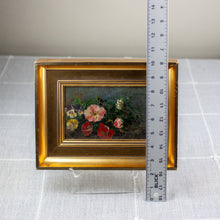Load image into Gallery viewer, Small Pansy Oil Painting in Gilt Frame
