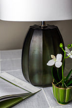 Load image into Gallery viewer, Green Freya Mini Ceramic Scalloped Pot with Faux Orchid
