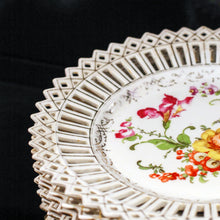 Load image into Gallery viewer, Vintage Dresden Botanical Reticulated Dinner Plates, Set of 9
