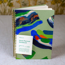 Load image into Gallery viewer, Moglea Hand Painted Green Composition B5 Notebook Blank
