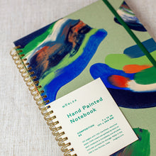 Load image into Gallery viewer, Moglea Hand Painted Green Composition B5 Notebook Blank

