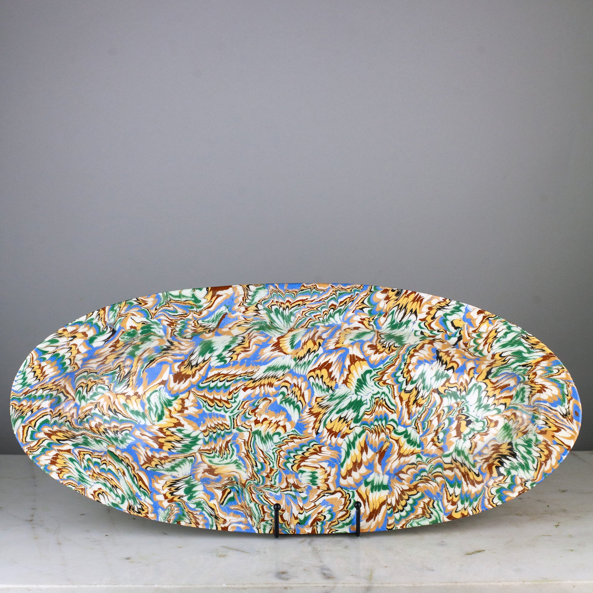 French Aptware Fish Serving Platter, Van Gogh Collection, Pascale Mestre Ceramics