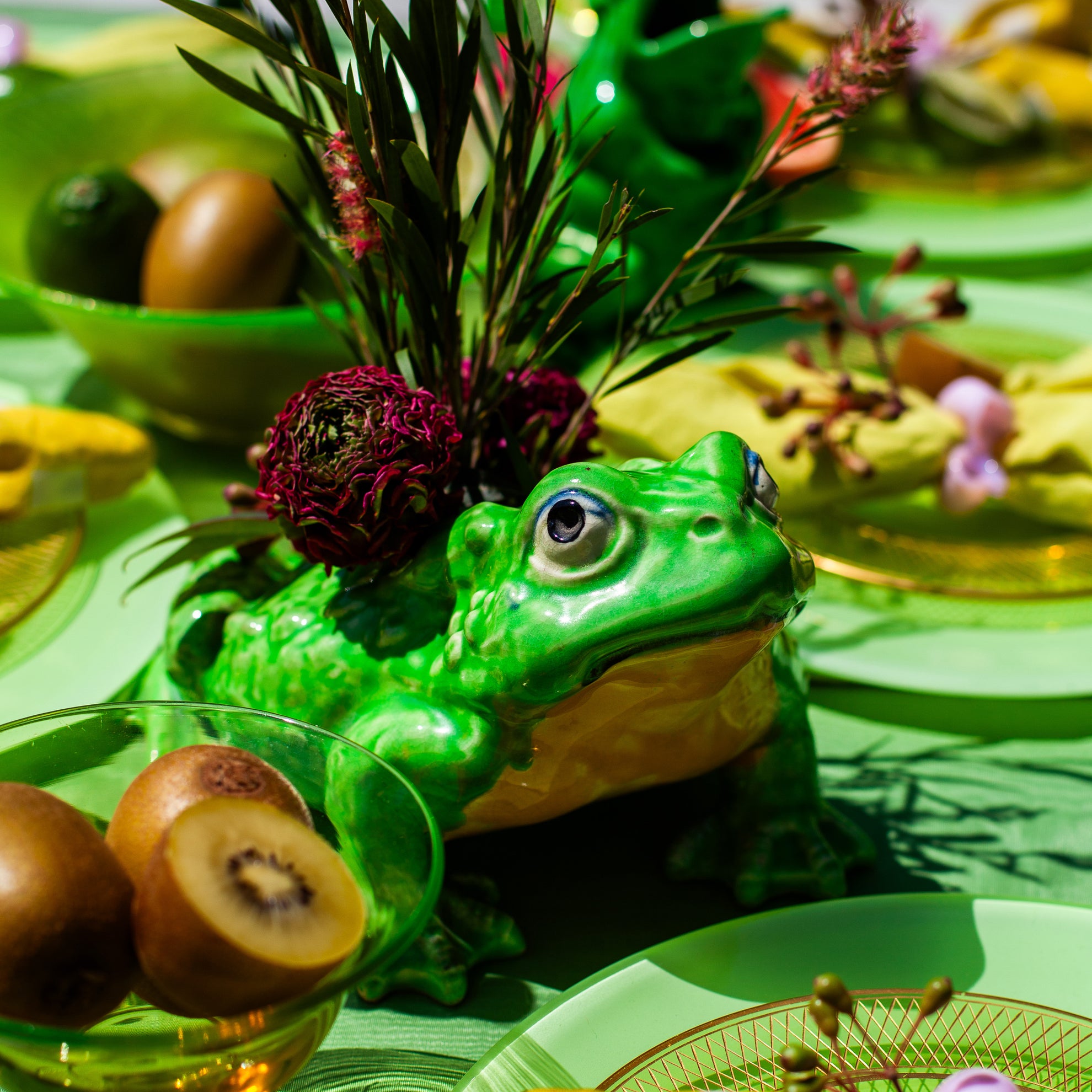 Vintage Japanese Frog Planter