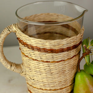Seagrass Striped Cage Pitcher