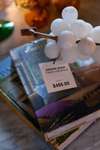 Mid-century French Alabaster Grapes, medium