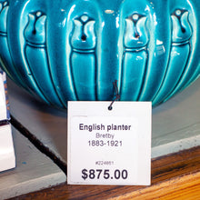 Load image into Gallery viewer, Bretby English Turquoise Planter, 1883-1921
