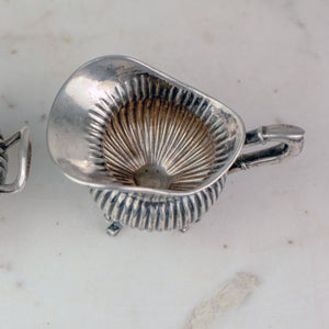 European Silver Creamer and Sugar Set