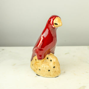 Chinese Red Porcelain Parrot