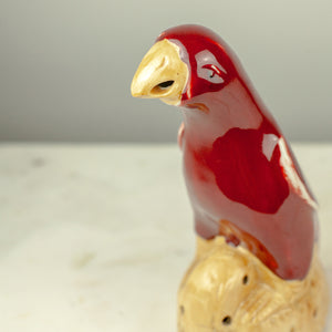 Chinese Red Porcelain Parrot