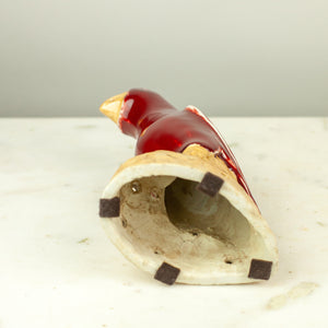 Chinese Red Porcelain Parrot