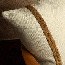 Load image into Gallery viewer, TREKO Pillow Makun Stitch White/Ocre 26x26&quot;
