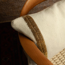 Load image into Gallery viewer, TREKO Pillow Karu White/Ocre 24x15&quot;
