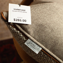 Load image into Gallery viewer, GABBY Knotted Wool Square Throw Pillow
