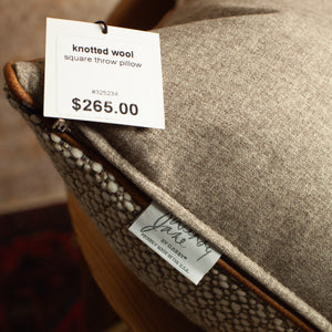 GABBY Knotted Wool Square Throw Pillow