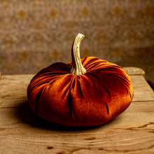 Load image into Gallery viewer, Velvet Stuffed Pumpkin, 6.25&quot;
