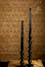 Load image into Gallery viewer, Gray Glass Skull Taper Candlestick Pair
