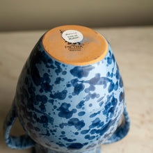 Load image into Gallery viewer, Pietra Handmade Two Handled Blue Splatter Puglian Vase
