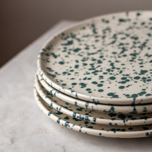 Load image into Gallery viewer, Splatterware Dinner Plates,Set of 4, in Color Nettle
