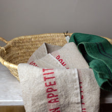 Load image into Gallery viewer, Charvet Editions Bon Appetit Tea Towel in Linen Red
