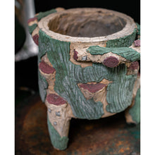 Load image into Gallery viewer, Pair of 1920s French Faux Bois Painted Trunk Planters with Legs
