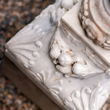 Load image into Gallery viewer, Italian Carved Marble Bowl W/scalloped Font On Pedestal
