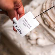 Load image into Gallery viewer, Italian Carved Marble Bowl W/scalloped Font On Pedestal
