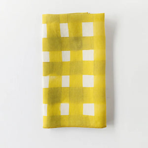 Yellow Cross-Hatch Napkin, Set of 4