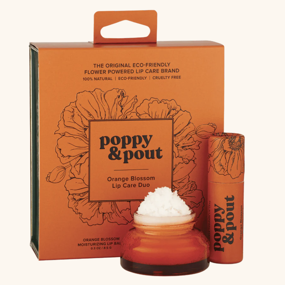 Poppy & Pout Lip Care Gift Set, Orange Blossom