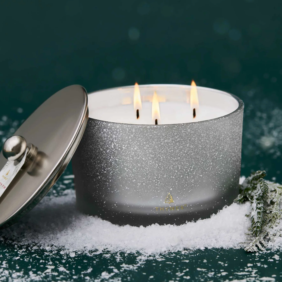 Frasier Fir Flocked 3-Wick Poured Candle, 18 oz.