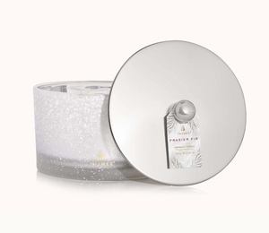 Frasier Fir Flocked 3-Wick Poured Candle, 18 oz.