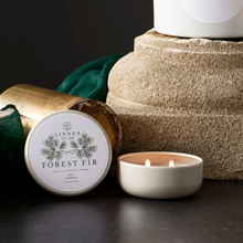 Load image into Gallery viewer, LINNEA Petit Candle Tin, Cedar Cardamom or Forest Fir Tin, 3 oz.
