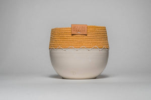 Ceramic and Cotton Rope Cachepots