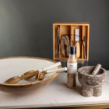 Load image into Gallery viewer, Orban &amp; Sons Seafood Set with Cracker in Wooden Box with Acrylic Lid
