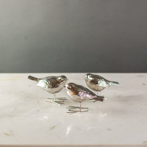 Antique Silver Birds, set of 3