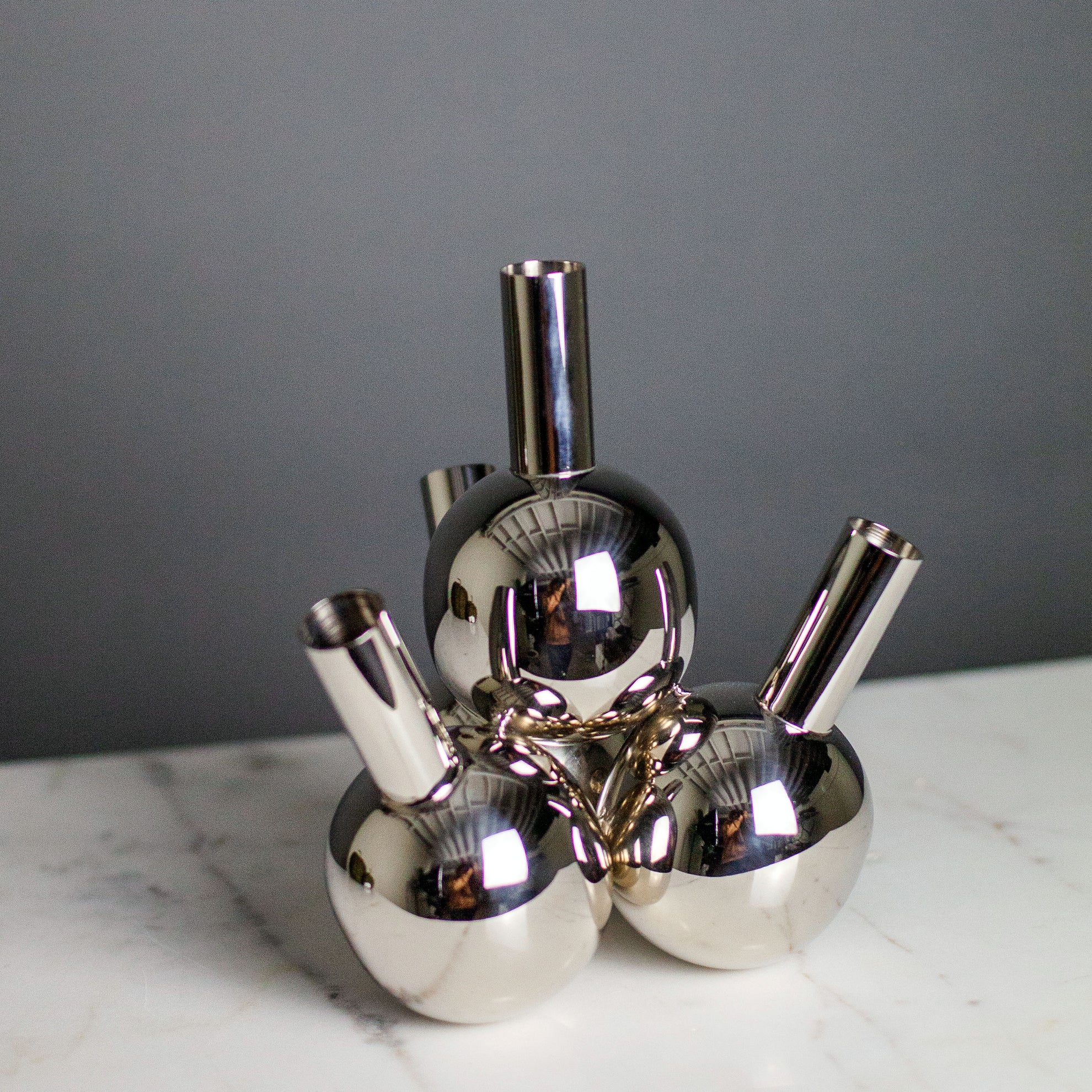 Nickel 4 Bottle Vase