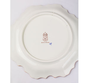 Porcelaine de Gien Handpainted Faience Peonies Plates and Bowl