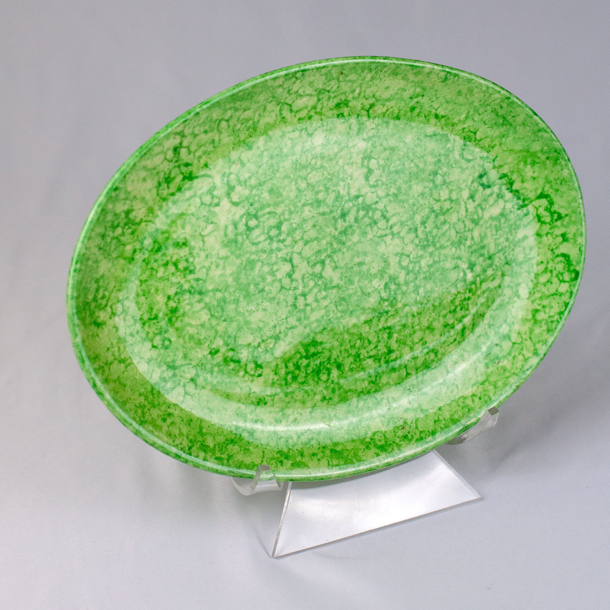 Tiffany and Co. Green Splatterware Platter