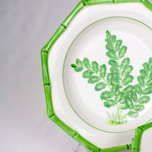 Load image into Gallery viewer, Vintage Italian Octagon Fern and Bamboo Motif, 8 Plates and 4 Bowls
