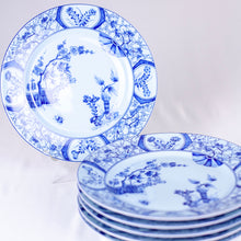 Load image into Gallery viewer, Limoges 10&quot; Plates, Set of 6, Celadon and Blue Monet Cherry Blossom Plates
