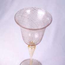 Load image into Gallery viewer, Vintage Murano Wine Glasses with Gold Threading
