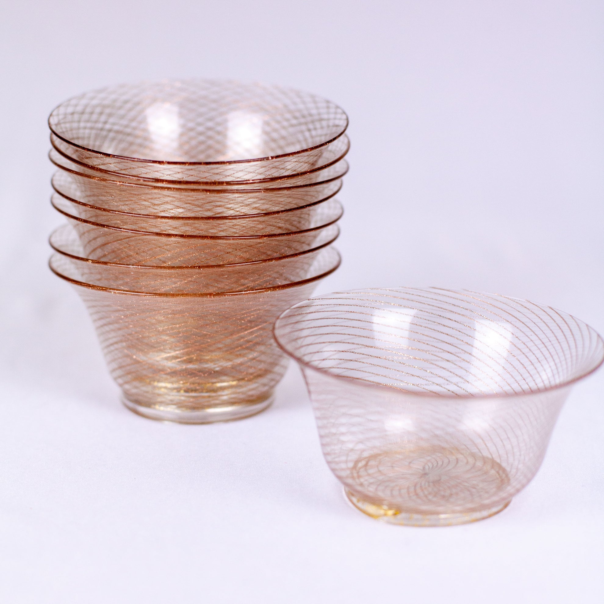 Vintage Gold Glass Bowls