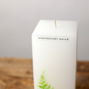 Fern Leaf Candle Single Wick With Slate Tray