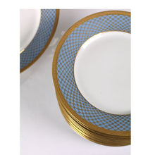 Load image into Gallery viewer, Limoges Blue and Gold Salad Plates
