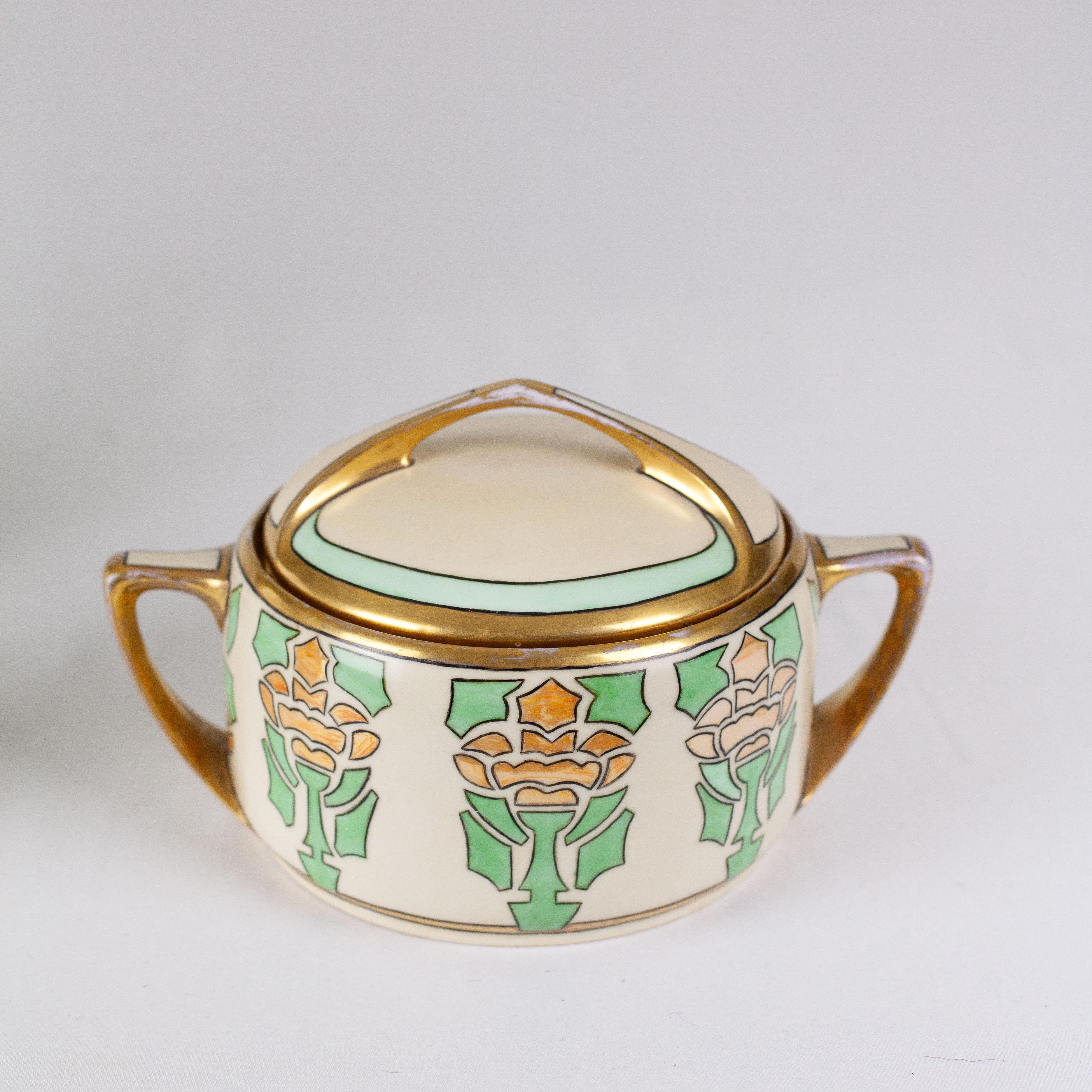 Rosenthal Donatello Hand-Painted Art Deco Covered Dish – fleurdetroit